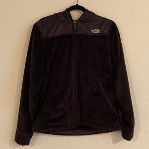 NORTH FACE FUZZY ZIP UP HOODIE